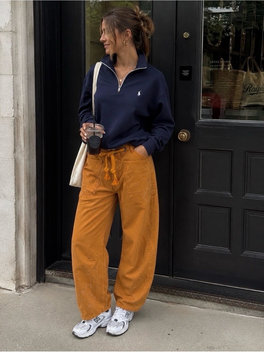 Free people We The Free Moxie Pull-On Barrel Jeans tangerine peel orange